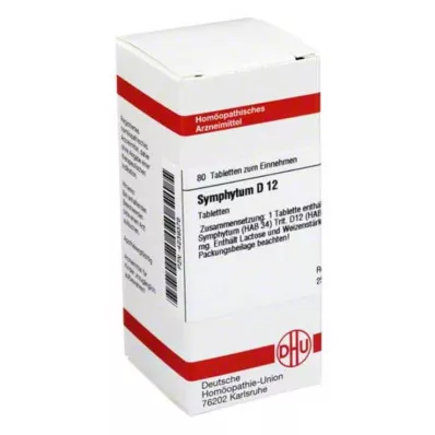 DHU Symphytum D 12 tabletek, 80 szt