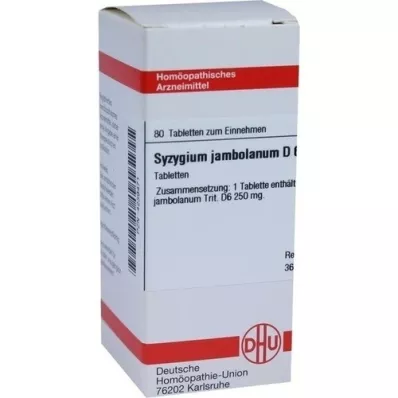 SYZYGIUM JAMBOLANUM D 6 tabletek, 80 szt