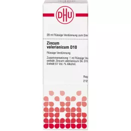 ZINCUM VALERIANICUM D 10 Rozcieńczenie, 20 ml