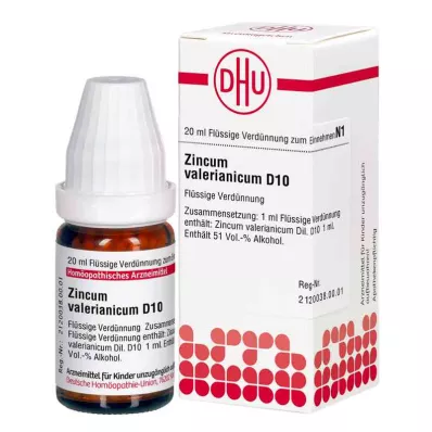 ZINCUM VALERIANICUM D 10 Rozcieńczenie, 20 ml ZINCUM VALERIANICUM D 10 Rozcieńczenie, 20 ml