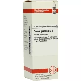 PANAX GINSENG D 6 Rozcieńczenie, 20 ml