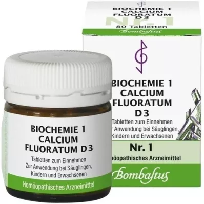 BIOCHEMIE 1 Calcium fluoratum D 3 tabletki, 80 szt