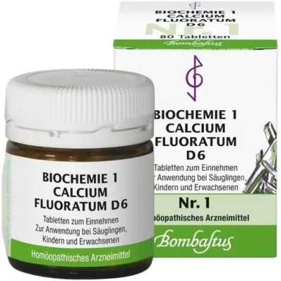 BIOCHEMIE 1 Calcium fluoratum D 6 tabletek, 80 szt