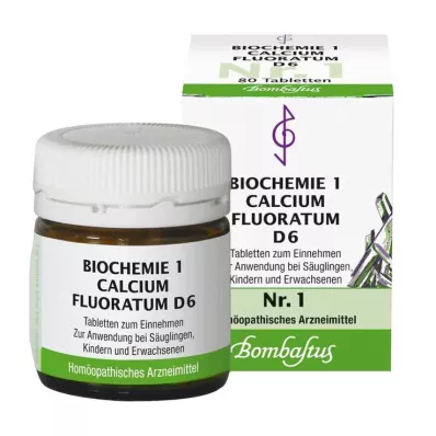 BIOCHEMIE 1 Calcium fluoratum D 6 tabletek, 80 szt BIOCHEMIE 1 Calcium fluoratum D 6 tabletek, 80 szt