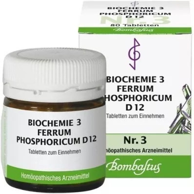 BIOCHEMIE 3 Ferrum phosphoricum D 12 tabletek, 80 szt