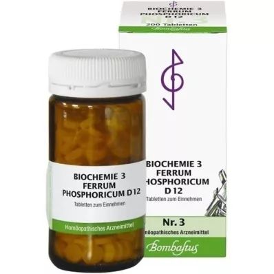 BIOCHEMIE 3 Ferrum phosphoricum D 12 tabletek, 200 szt