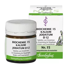 BIOCHEMIE 15 Kalium jodatum D 12 tabletek, 80 szt