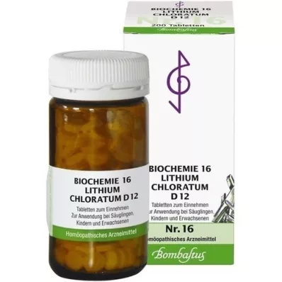 BIOCHEMIE 16 Lithium chloratum D 12 tabletek, 200 szt