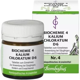 BIOCHEMIE 4 Kalium chloratum D 6 tabletek, 80 szt