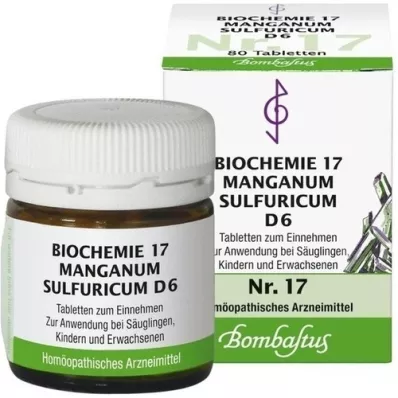 BIOCHEMIE 17 Manganum sulphuricum D 6 tabletek, 80 szt