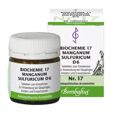 Biochemia 17 Manganum Sulicum D 6 tabletek, 80 szt Biochemia 17 Manganum Sulicum D 6 tabletek, 80 szt