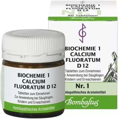 BIOCHEMIE 1 Calcium fluoratum D 12 tabletek, 80 szt