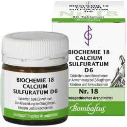 BIOCHEMIE 18 Calcium sulphuratum D 6 tabletek, 80 szt