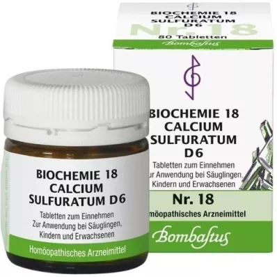 BIOCHEMIE 18 Calcium sulphuratum D 6 tabletek, 80 szt