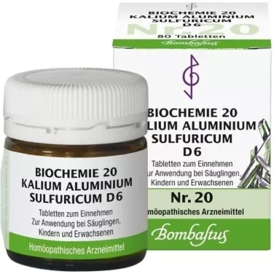 BIOCHEMIE 20 Kalium aluminium sulphuricum D 6 tbl, 80 szt