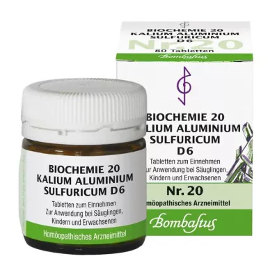 Biochemia 20 Siarka potasowo-glinowa D 6 tabletek po 80 szt