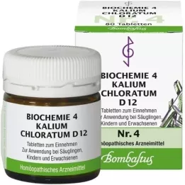 BIOCHEMIE 4 Kalium chloratum D 12 tabletek, 80 szt