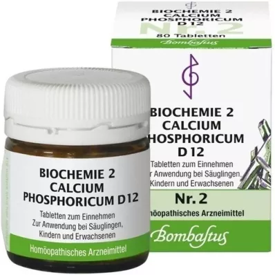 BIOCHEMIE 2 Calcium phosphoricum D 12 tabletek, 80 szt
