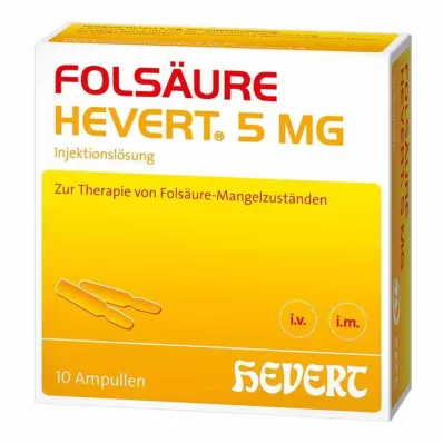 FOLSÄURE HEVERT Ampułki 5 mg, 10 szt