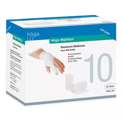 HÖGA-MUBILAST Bandaż mocujący 10 cmx4 z celofanem, 1 szt
