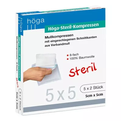 HÖGA-KOMPRESSEN 5x5 cm sterylny 8x, 5X2 St
