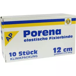 PORENA bandaż elastyczny z gazy 12 cm, biały, bez wiolonczeli, 10 szt