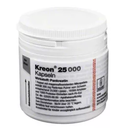 KREON 25 000 twardych kapsli z peletkami powlekanymi dojelitowo, 100 szt
