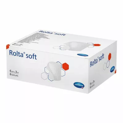 ROLTA miękki syntetyczny bandaż bawełniany 6 cmx3 m, 6 szt