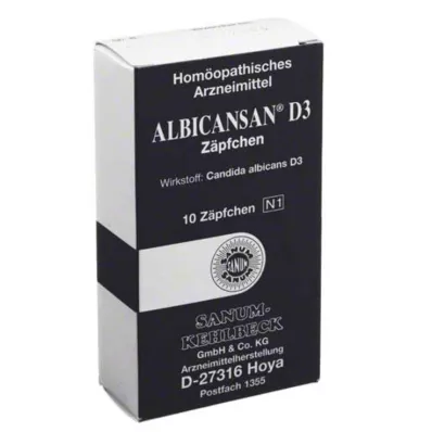 Albicansan D 3 czopki, 10 szt
