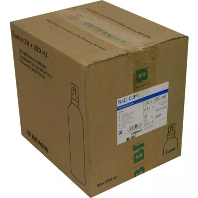 Roztwór soli fizjologicznej 0,9% B.Braun SPÜLLÖSUNG Ecolav, 20X250 ml