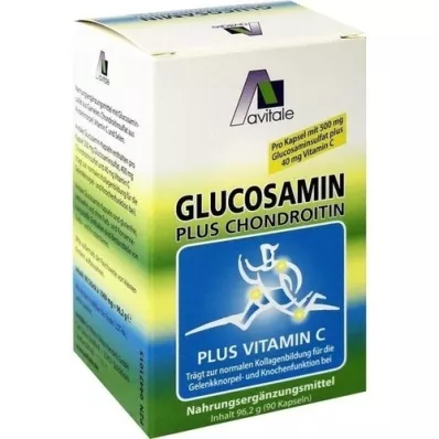 GLUCOSAMIN 500 mg+chondroityna 400 mg kapsułki, 90 szt