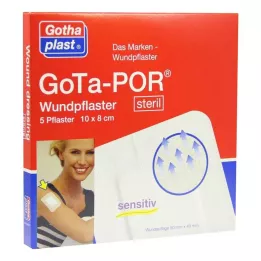 GOTA-POR Sterylny plaster na rany 80x100 mm, 5 szt