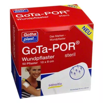 GOTA-POR Sterylny plaster na rany 80x100 mm, 50 szt GOTA-POR Sterylny plaster na rany 80x100 mm, 50 szt