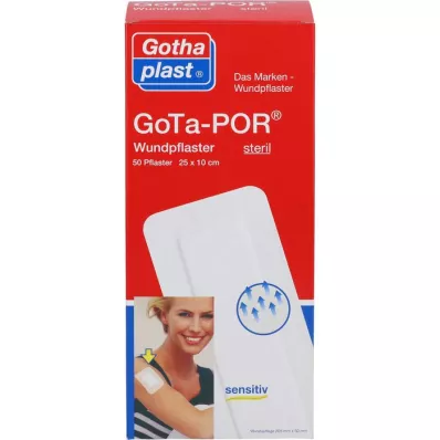 GOTA-POR Gips na rany sterylny 100x250 mm, 50 szt