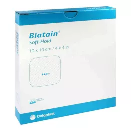 BIATAIN Opatrunek piankowy 10x10 cm delikatnie przylepny, 5 szt