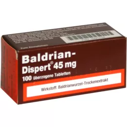 BALDRIAN DISPERT Tabletki powlekane 45 mg, 100 szt