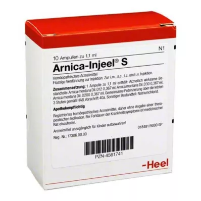 ARNICA INJEEL Ampułki S, 10 szt ARNICA INJEEL Ampułki S, 10 szt