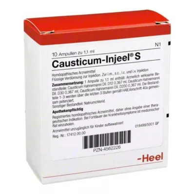 CAUSTICUM INJEEL Ampułki S, 10 szt CAUSTICUM INJEEL Ampułki S, 10 szt