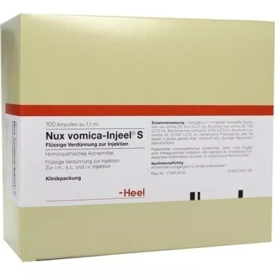 NUX VOMICA INJEEL Ampułki S, 100 szt