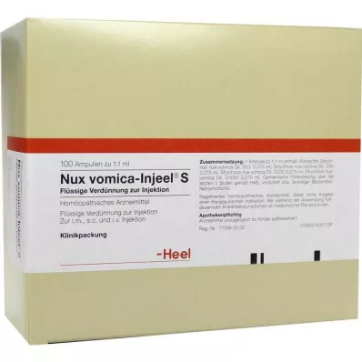NUX VOMICA INJEEL Ampułki S, 100 szt NUX VOMICA INJEEL Ampułki S, 100 szt