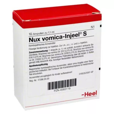NUX VOMICA INJEEL Ampułki S, 10 szt NUX VOMICA INJEEL Ampułki S, 10 szt