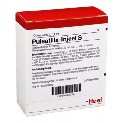 PULSATILLA INJEEL Ampułki S, 10 szt PULSATILLA INJEEL Ampułki S, 10 szt