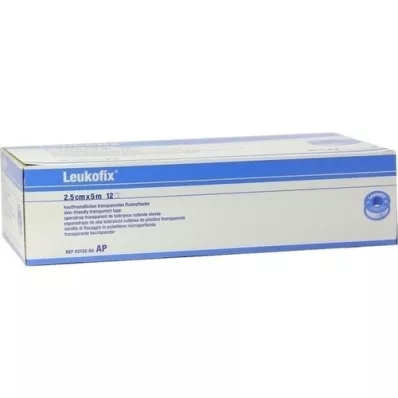 LEUKOFIX Plaster opatrunkowy 2,5 cm x 5 m, 12 szt