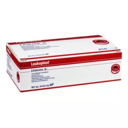 LEUKOPLAST 2,5 cmx5 m, 12 szt