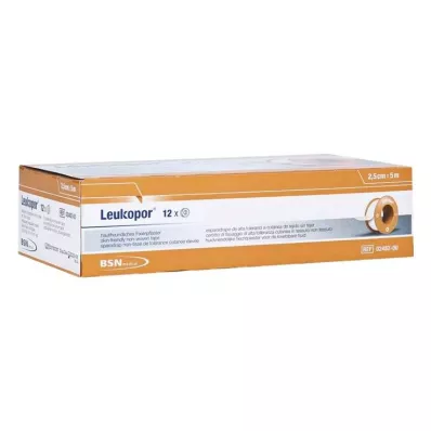 LEUKOPOR 2,5 cmx5 m, 12 szt LEUKOPOR 2,5 cmx5 m, 12 szt