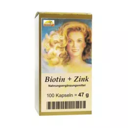 BIOTIN PLUS Cynk do włosów w kapsułkach, 100 kapsułek