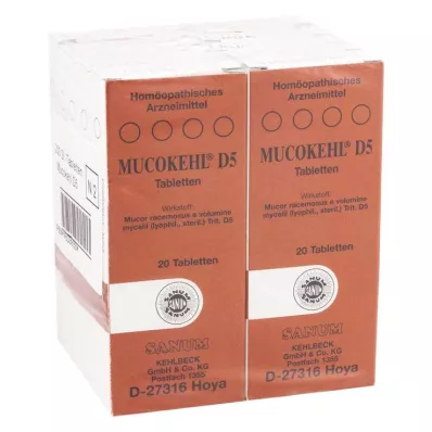 Tabletki Mucokehl D 5, 10x20 sztuk