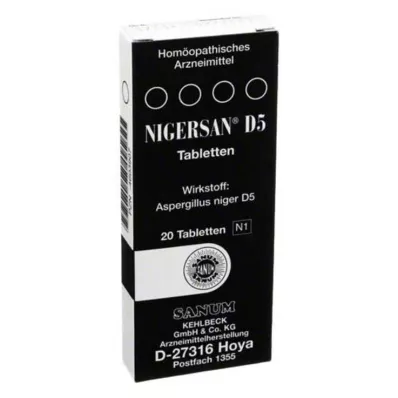 NIGERSAN D 5 tabletek, 20 szt NIGERSAN D 5 tabletek, 20 szt