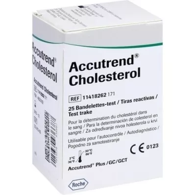 ACCUTREND Paski testowe do pomiaru cholesterolu, 25 szt