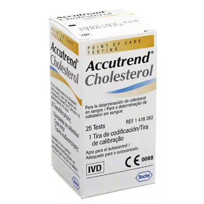 ACCUTREND Paski testowe do pomiaru cholesterolu, 25 szt ACCUTREND Paski testowe do pomiaru cholesterolu, 25 szt